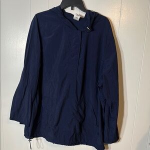 Blue navy lightweight pullover rain jacket